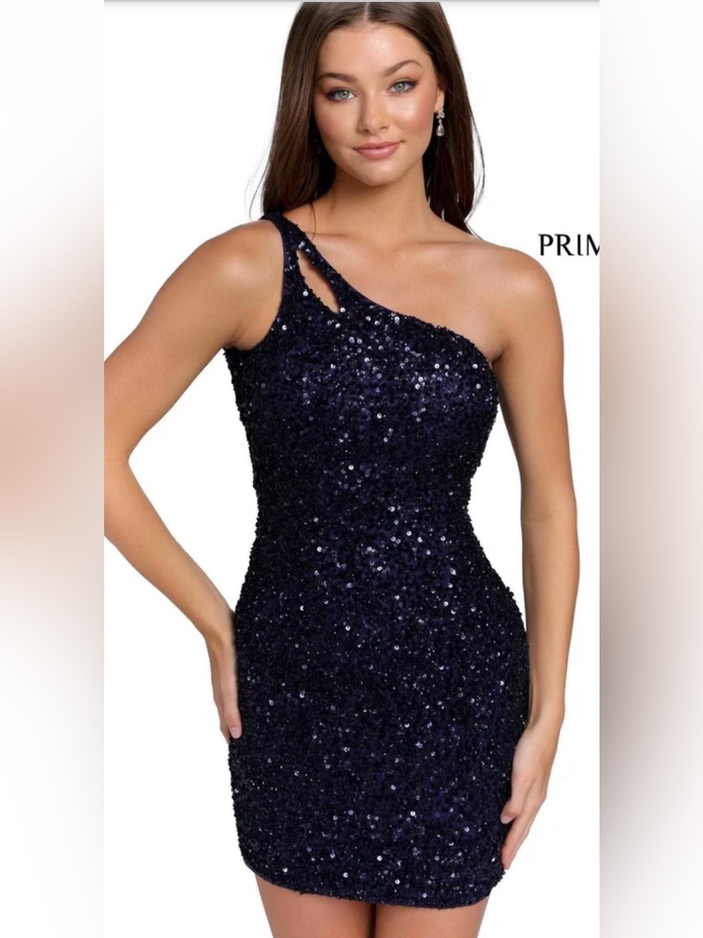 One-Shoulder baby pink Primevera size 4